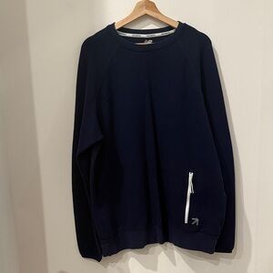 New Balance Dark Blue Crewneck Sweater with Zipper Pocket